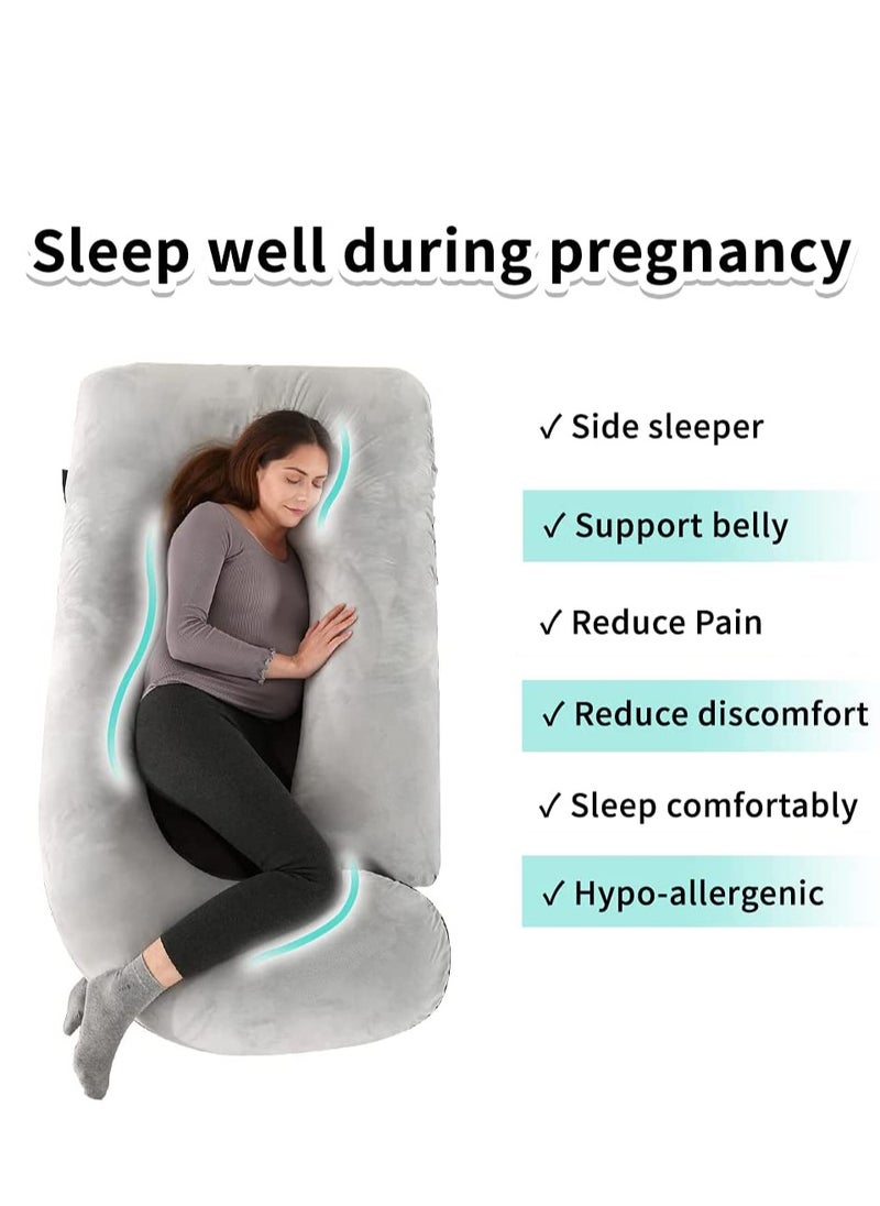 U-Shaped Pregnancy Pillow  Full Body Maternity Support Pillow(62x 28)