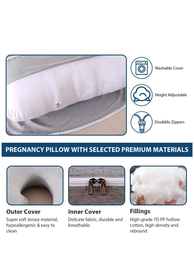 U-Shaped Pregnancy Pillow  Full Body Maternity Support Pillow(62x 28)