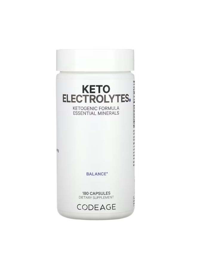 Keto Electrolytes Ketogenic Formula 180 Capsules