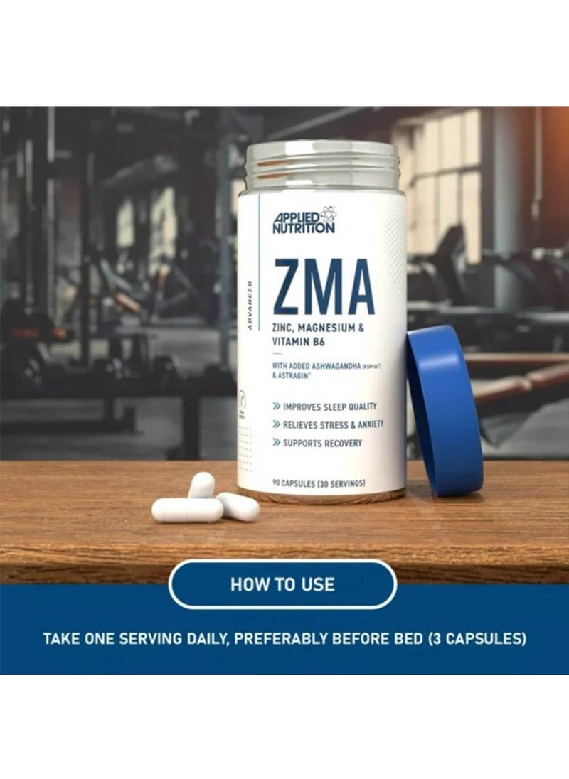 Applied Nutrition ZMA ZINC, MAGNESIUM & VITAMIN B6, 30S, 90 Caps