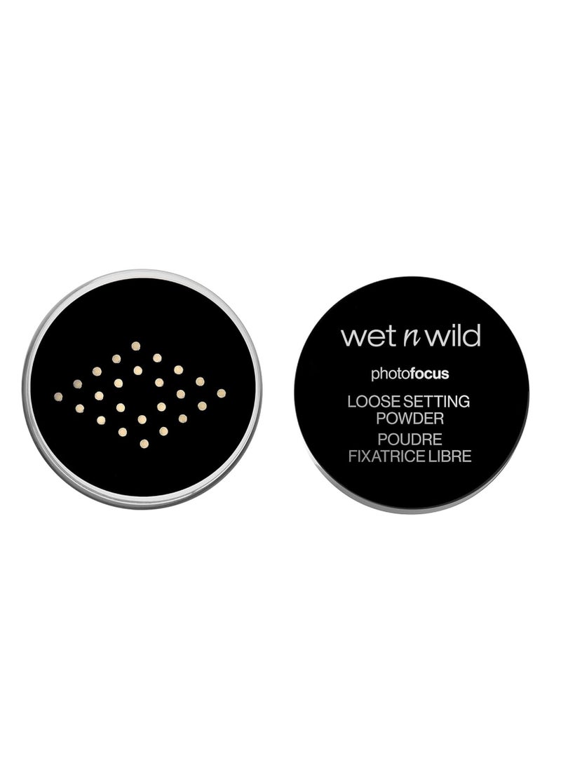 Photo Focus Loose Baking Setting Powder, Highlighter Makeup, Fair to Medium & Tan Skin Tones Translucent