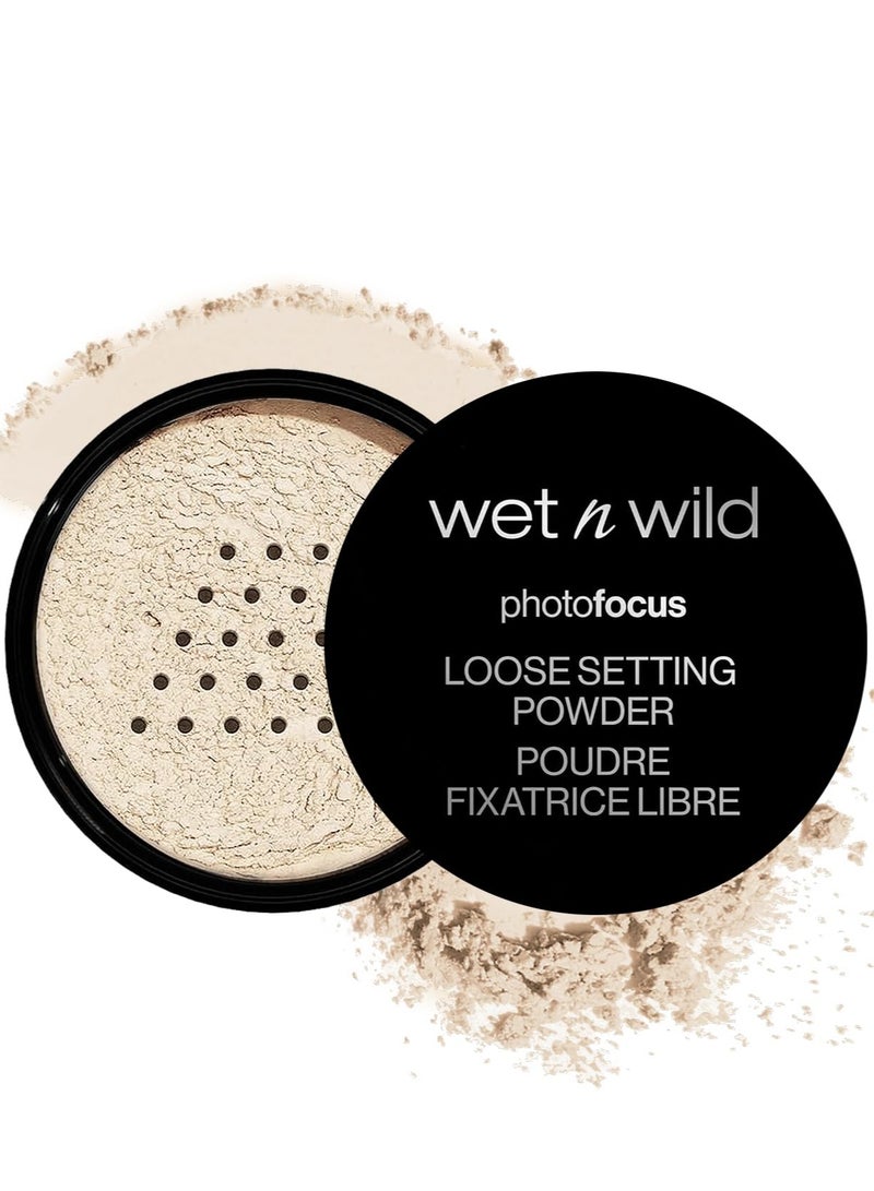 Photo Focus Loose Baking Setting Powder, Highlighter Makeup, Fair to Medium & Tan Skin Tones Translucent