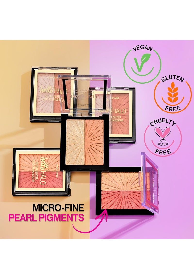 MegaGlo Blushlighter, Blendable Blush & Highlighter Set, Shimmery Metallic Finish Highlight Bling