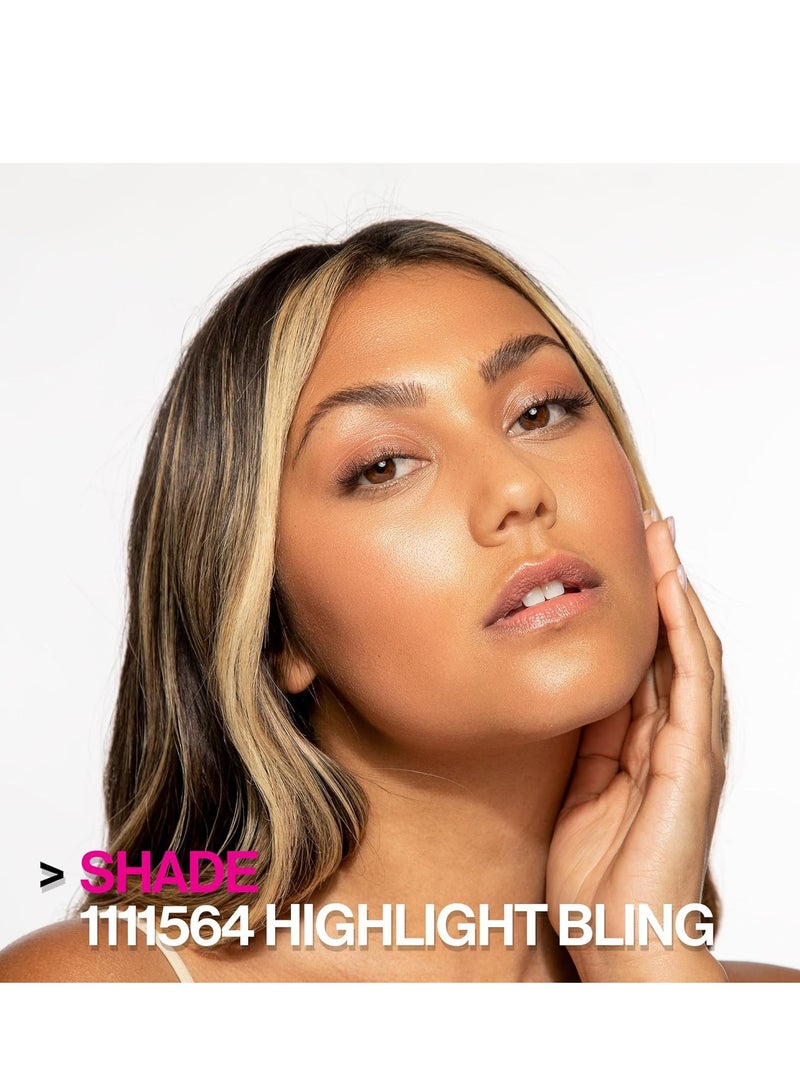 MegaGlo Blushlighter, Blendable Blush & Highlighter Set, Shimmery Metallic Finish Highlight Bling