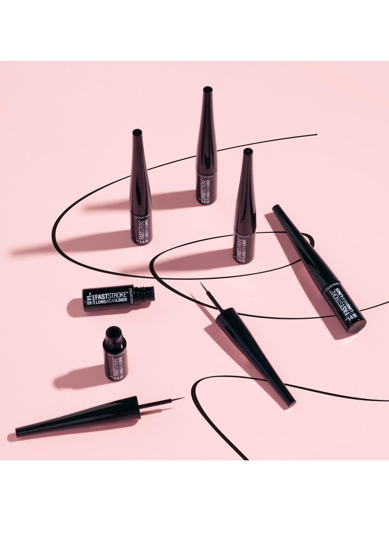 Cosmetics Fast Stroke Long Wear Liner 14 Hour Wear Intense Colour 4ml Black