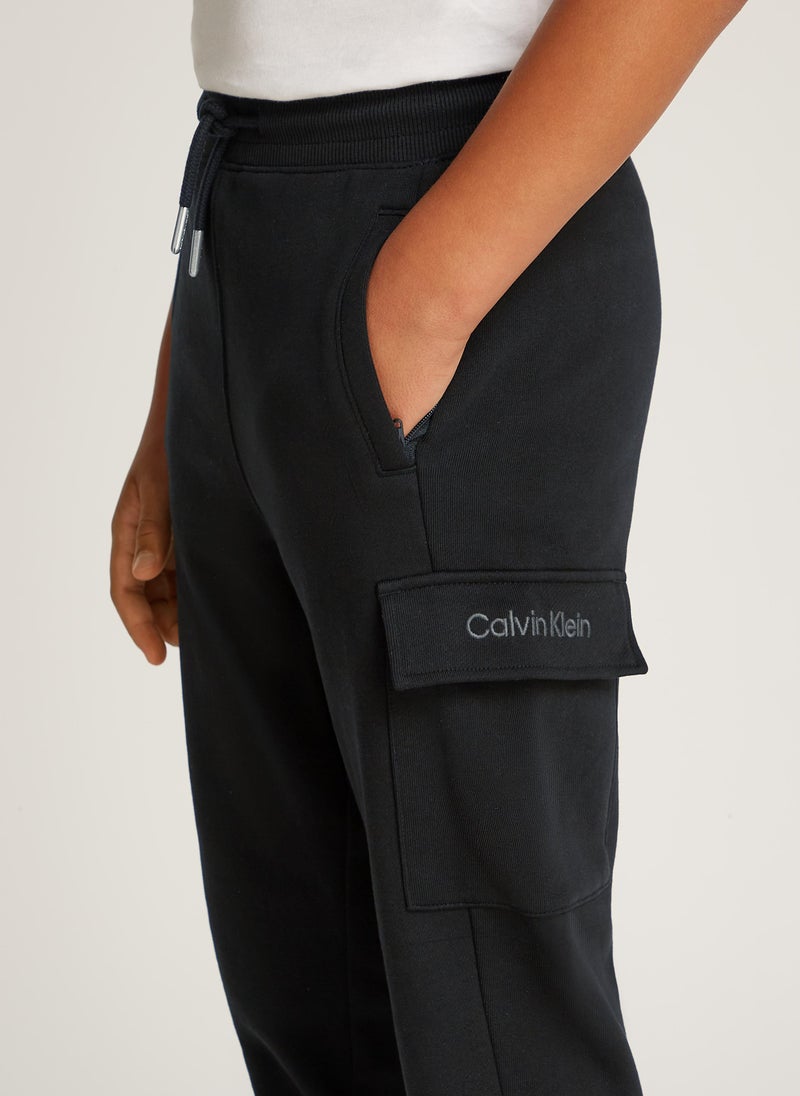 Youth Relaxed Tapered Cargo Sweatpants