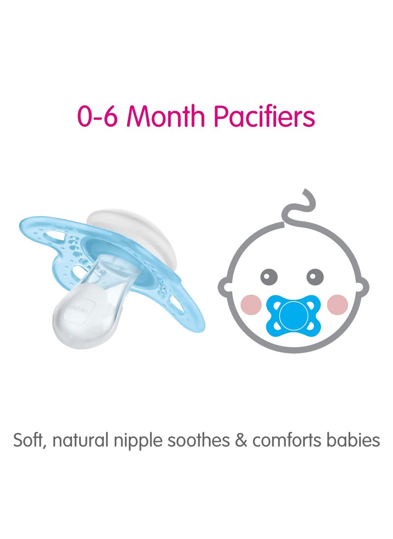 Original Matte Baby Pacifier Nipple Shape Helps Promote Healthy Oral Development Sterilizer Case 2 Pack 06 Months Girl2 Count Pack Of 1