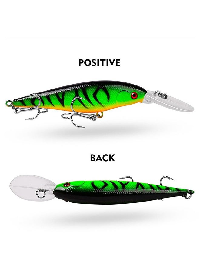 10 Pack Fishing Lures Hard Baits, 3D Eyes Minnow Fishing Lures Crankbait, Swimbait Fishing Tackle Lure Kit for Freshwater/Saltwater/Topwater, Bass, Trout, Walleye, Redfish