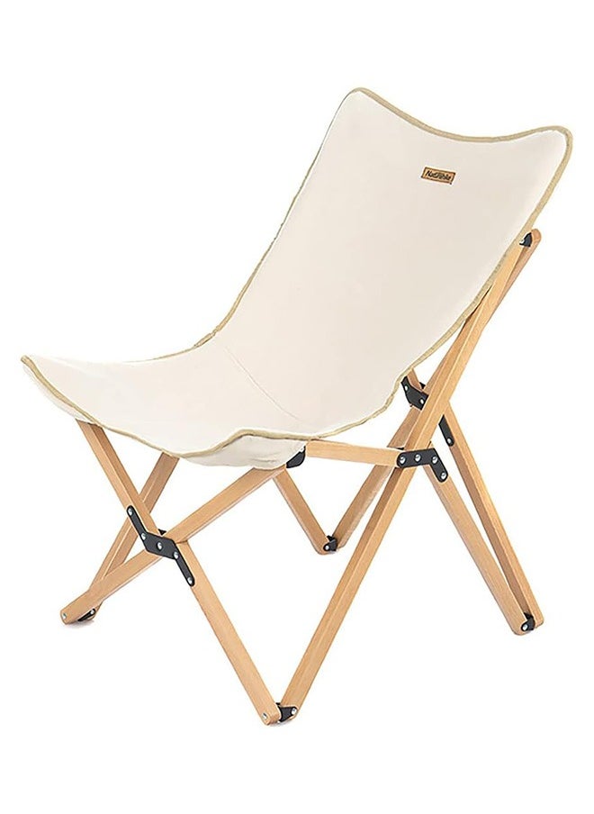 Q-9E Outdoor Wooden Folding Chair | Large Camping Chair | Durable Steel Frame, Portable Design, Oxford 600D Fabric | Burlywood