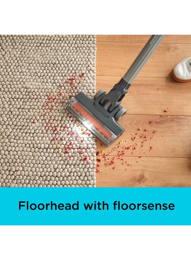 Powerseries+ Cordless Stick Vacuum Cleaner Lithium-Ion Removable Battery 2Ah 36Wh Up to 16/40 Run Time 500 ml 18 W BHFEA18D1-GB Grey