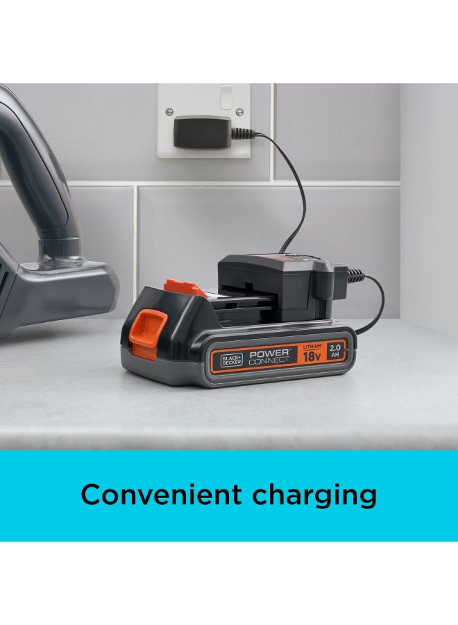Powerseries+ Cordless Stick Vacuum Cleaner Lithium-Ion Removable Battery 2Ah 36Wh Up to 16/40 Run Time 500 ml 18 W BHFEA18D1-GB Grey