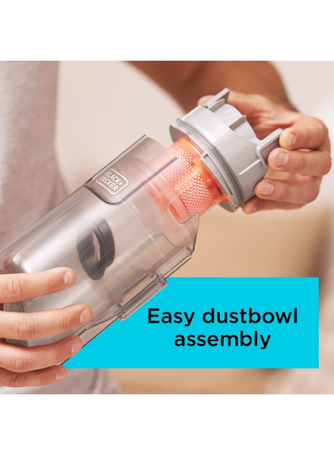 Powerseries+ Cordless Stick Vacuum Cleaner Lithium-Ion Removable Battery 2Ah 36Wh Up to 16/40 Run Time 500 ml 18 W BHFEA18D1-GB Grey