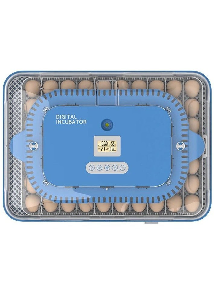 Dual Power 70 chicken egg Incubator,Automatic Humidity,egg turning and temperature control incubator with egg testing Function- (70H)