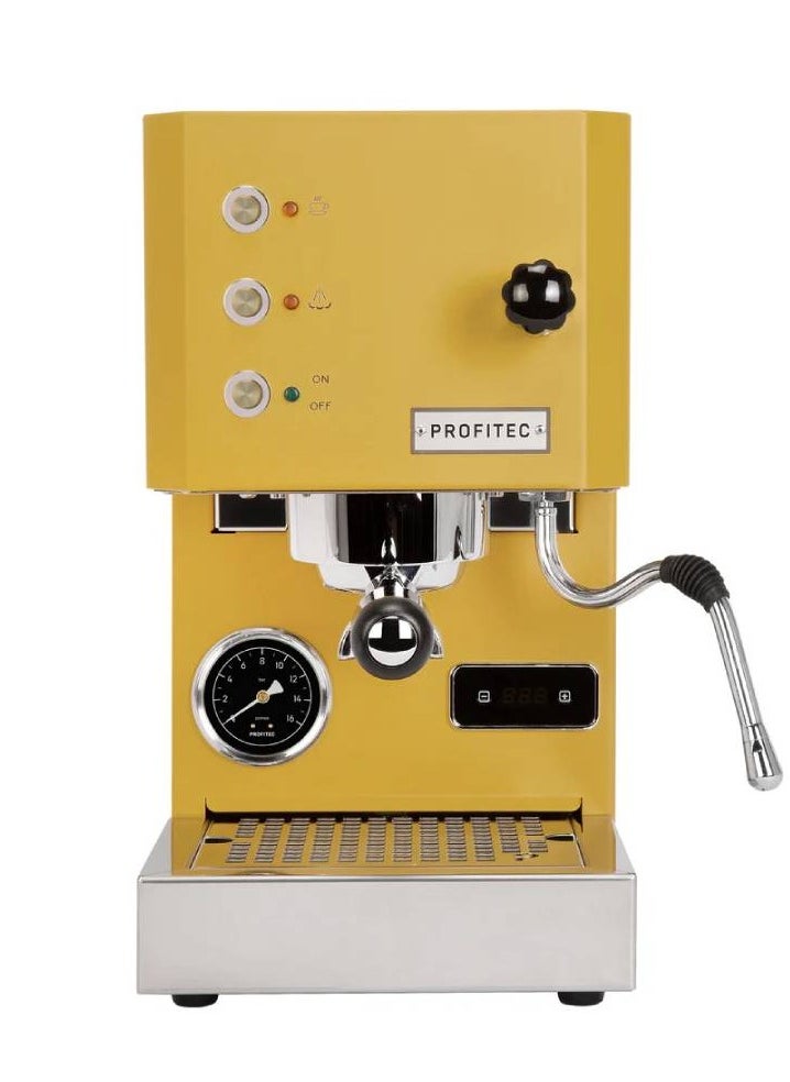 Profitec Go Espresso Machine - Compact Dual Boiler Coffee Maker with PID Temperature Control, Commercial-Grade Portafilter, and Built-In Steam Wand for Perfect Espresso and Cappuccino Brewing - Yellow Color