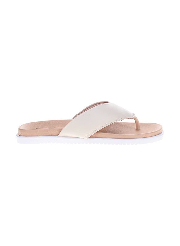 Moleca Ladies Flat Sandals Off White | Made In Brazil