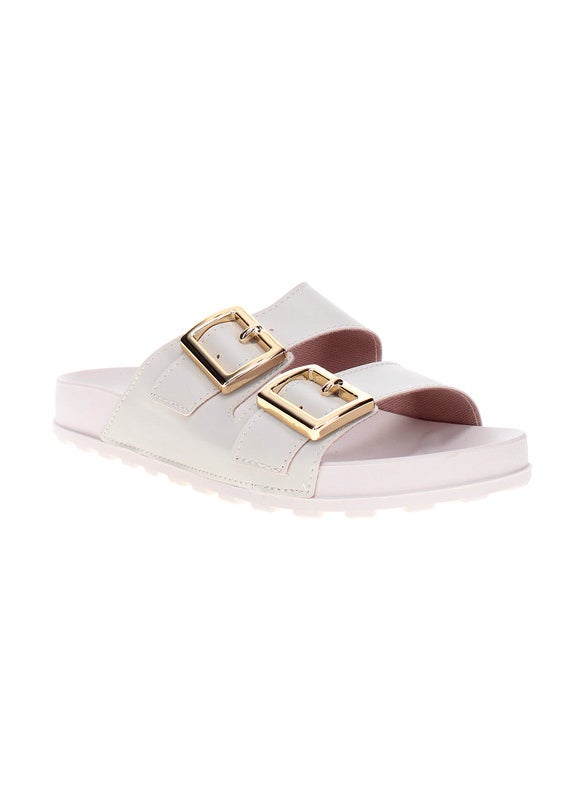 Moleca Ladies Flat Sandals White | Made In Brazil