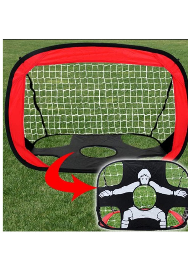 2 in 1 Soccer Goal for Kids Pop Up Kids Soccer Net Soccer Target with Carry Bag Perfect for Backyard Indoor Outdoor Sports and Practice