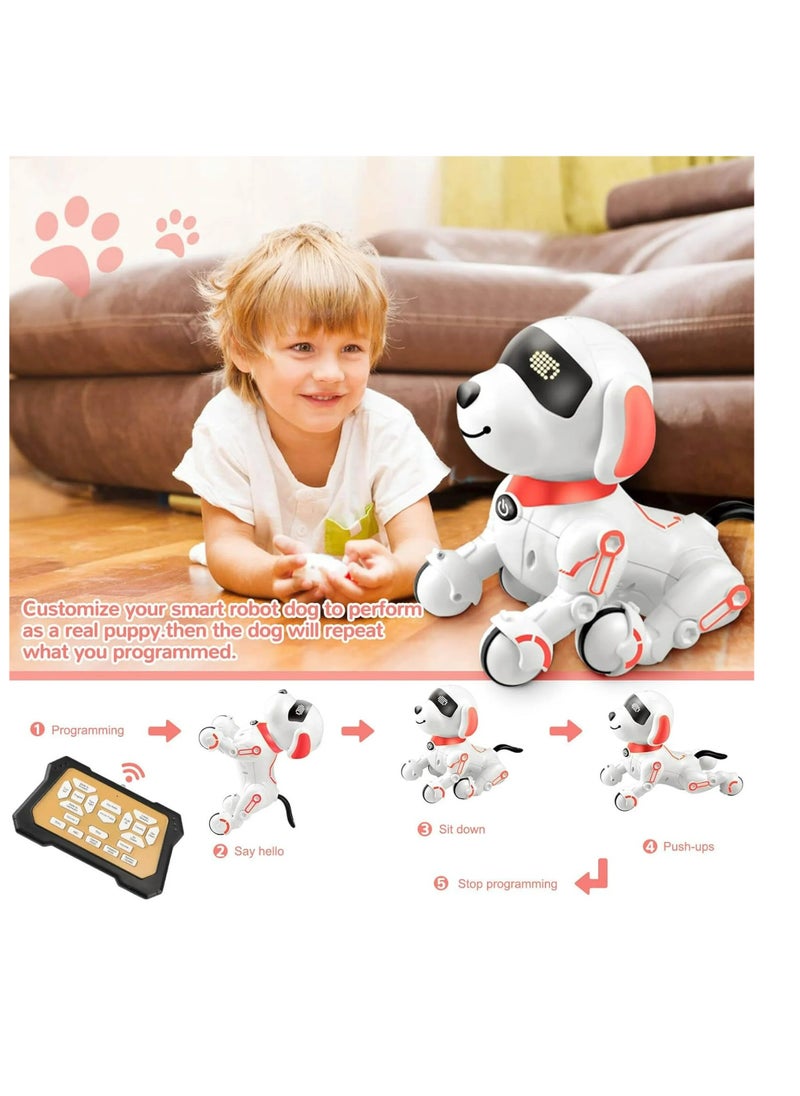 Remote Control Robot Dog Intelligent Robot Toys for Kids Programmable Smart Interactive Puppy Pet Toys with Touch Sensing Function Gift for 4 5 6+ Ages Boys Girls