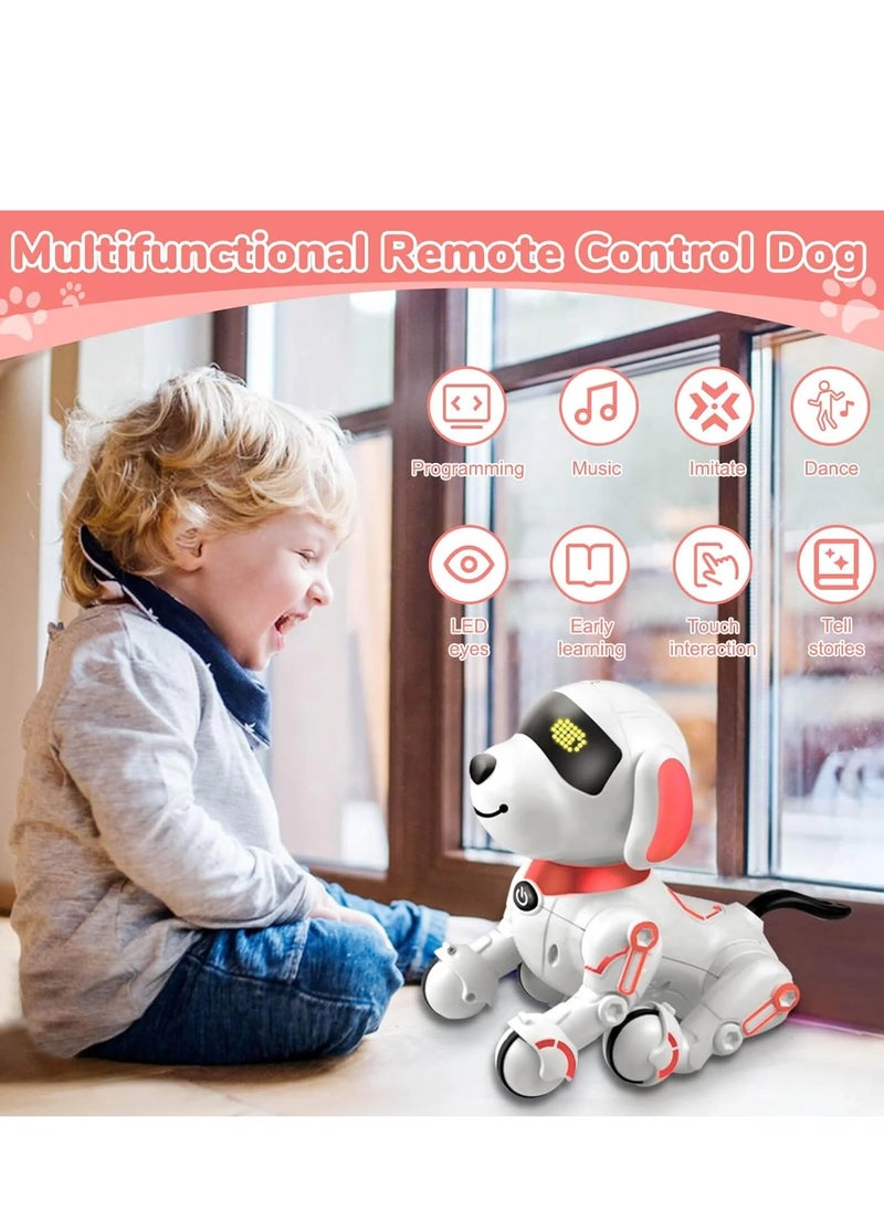 Remote Control Robot Dog Intelligent Robot Toys for Kids Programmable Smart Interactive Puppy Pet Toys with Touch Sensing Function Gift for 4 5 6+ Ages Boys Girls