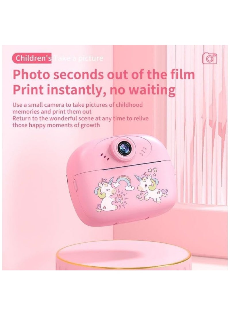Smartbarry KC02 Instant Print Camera for Kids Digital Camera for Kids with Print Paper Photo Printer Camera for Kids 50M Pixel 2.4