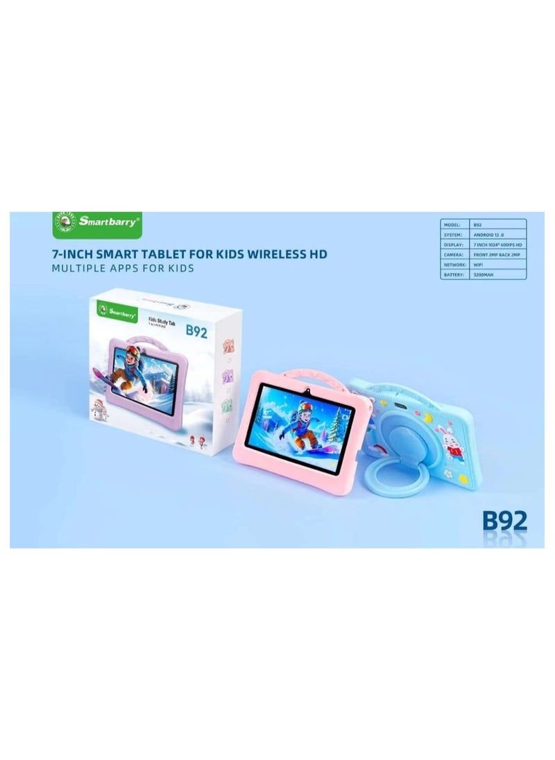 Smartbarry B92 Kids Learning Tablet 7 inches, WiFi Connection only