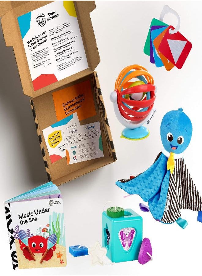 Baby Einstein Baby's First Shapes & Senses Teacher Developmental Toys Kit and Gift Set, Age 6 Months+