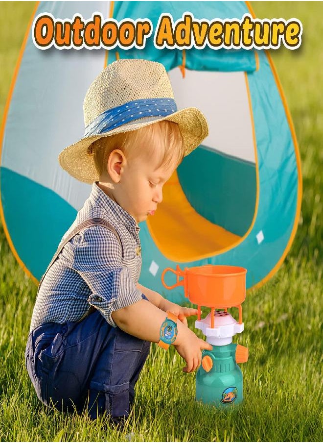 FUN LITTLE TOYS Kids Play Tent, Pop Up Tent with Kids Camping Gear Set, Outdoor Toys Camping Tools Set for Kids