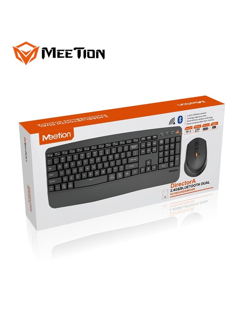 Meetion 2.4Ghz&Bluetooth Dual Ergonomic DirectorA 2.4GHz USB Nano receiver Power-efficient wireless technology Mouse resolution 800-1200-1600 dpi