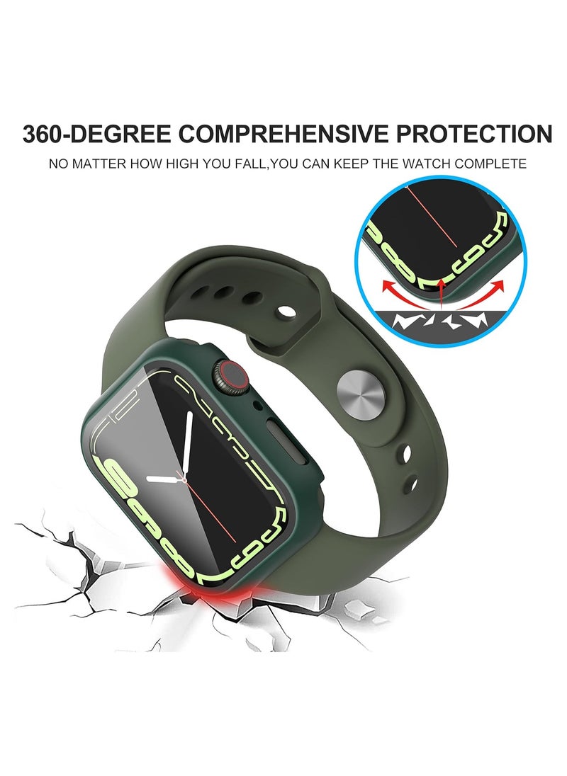 2-Pack for Apple Watch Series 9/8/7/6/5/4/Series SE/SE 2  in mm All-around Screen Protector Case, Tempered Glass Screen Protector Case Ultra-thin for iWatch in mm Protection Cover - Clear