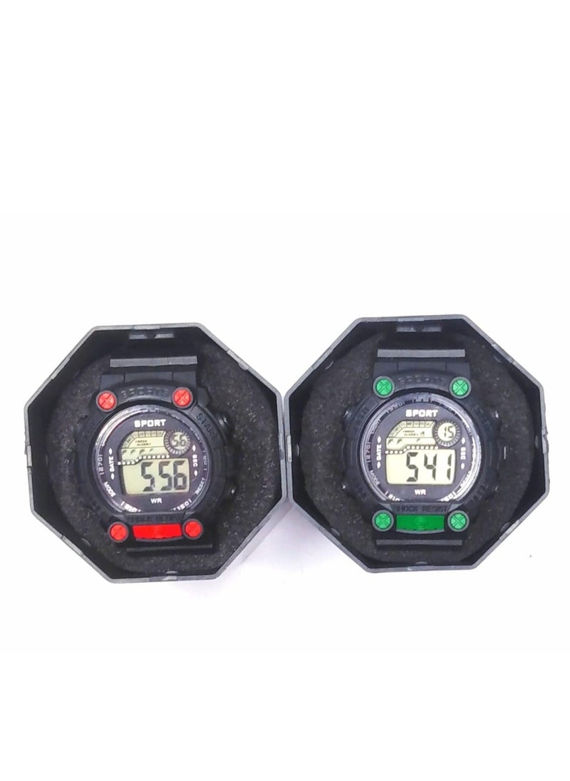 Children Digital Sports Watches, Set of 6 Assorted colors