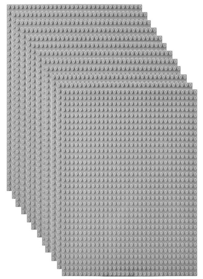 Lekebaby Classic Baseplates Building Base Plates for Building Bricks 100% Compatible with Major Brands-Baseplates 10