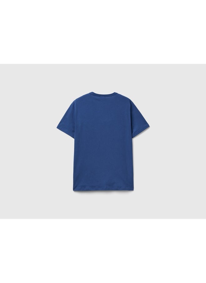 T-Shirt In Organic Cotton With Logo Print