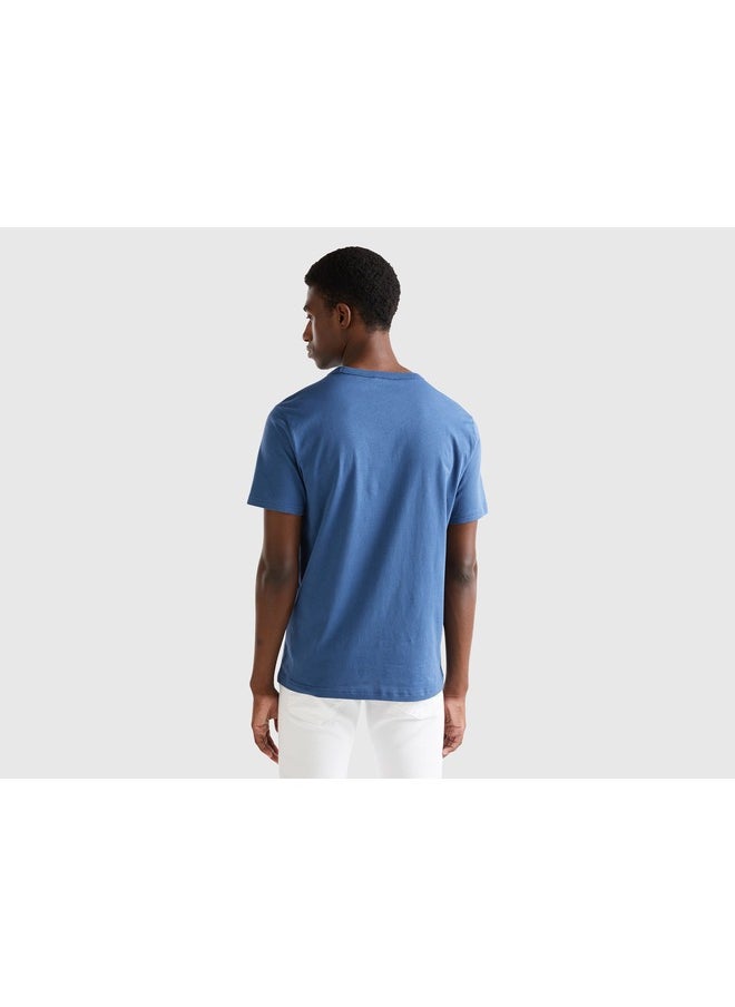 T-Shirt In Organic Cotton With Logo Print