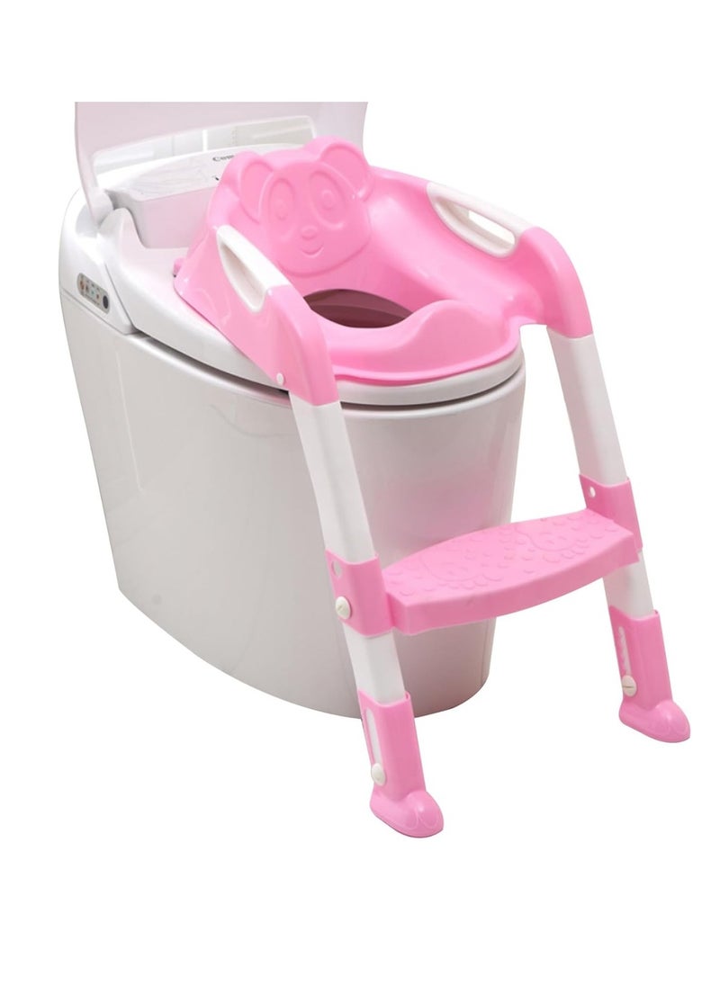 Sturdy Non-Slip Step Stool Ladder Foldable Potty Training Seat for Kids