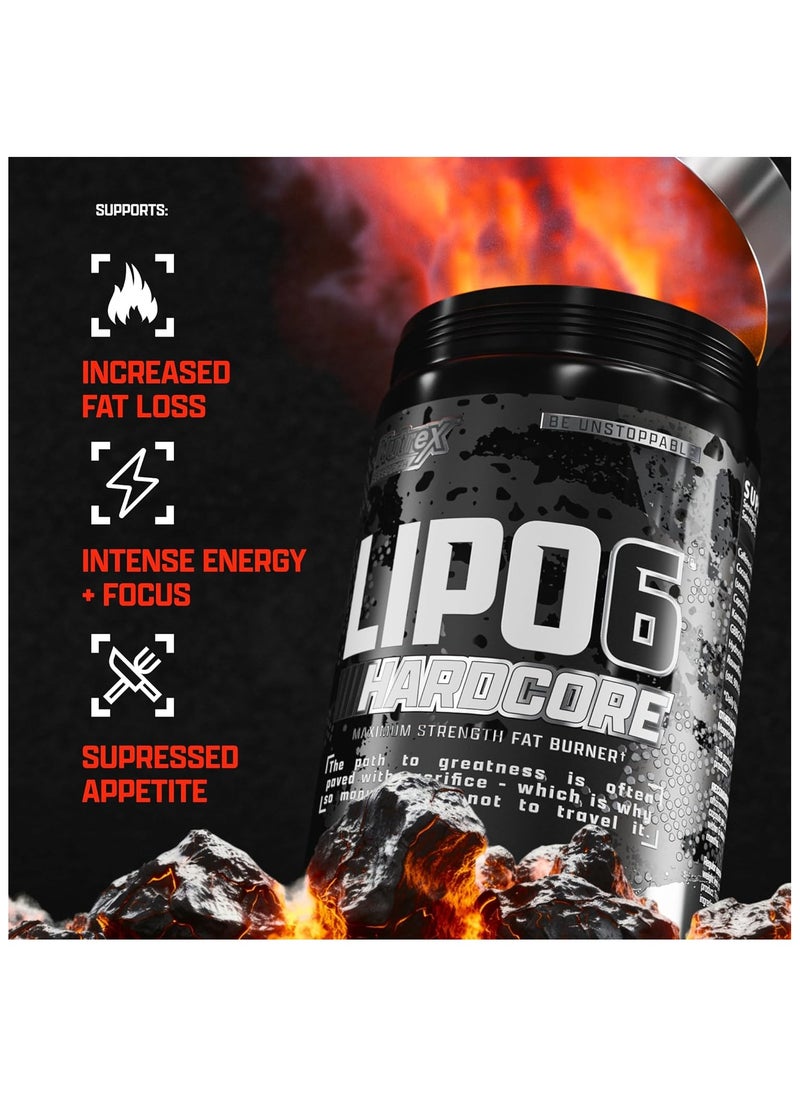 Nutrex, Lipo 6 Hardcore, Fat Burner, 60 Caps, 60 Servings