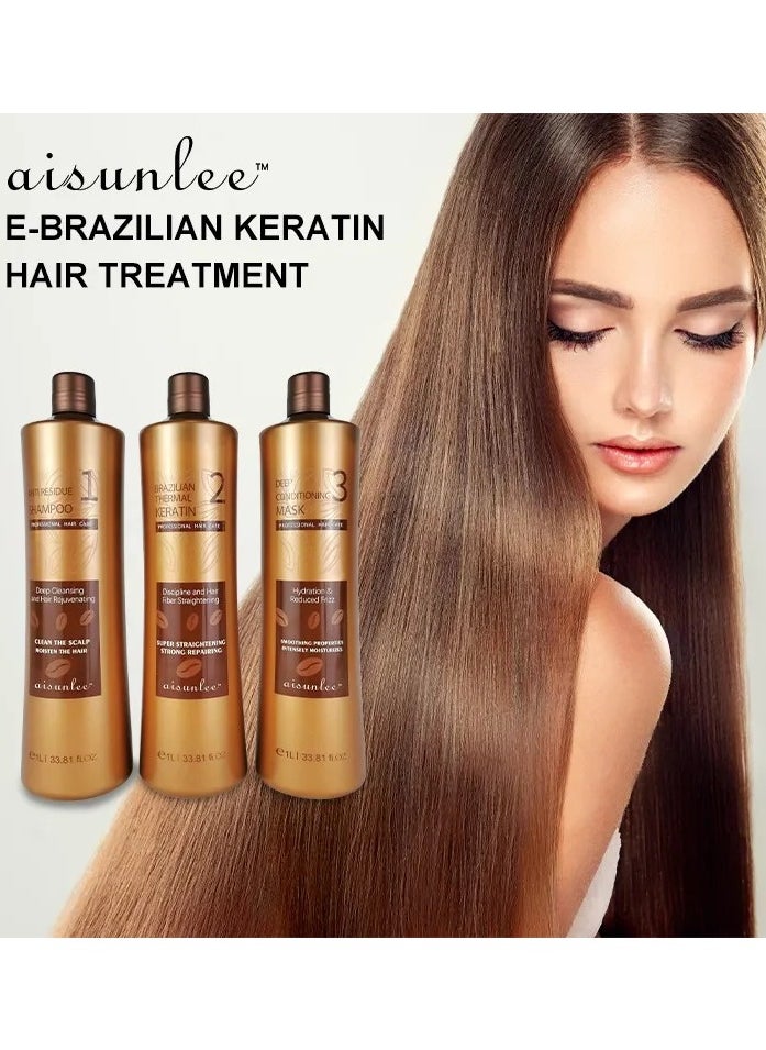 Set Of Three Pieces Shampoo And Keratin And Mask Brazilian Thermal Keratine