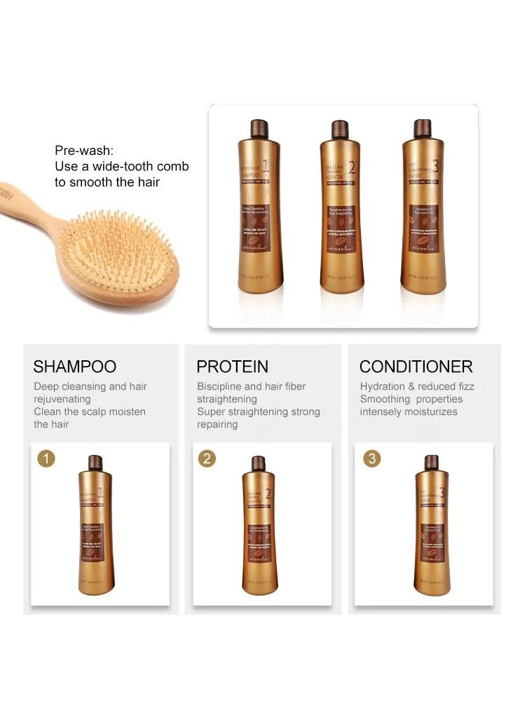 Set Of Three Pieces Shampoo And Keratin And Mask Brazilian Thermal Keratine