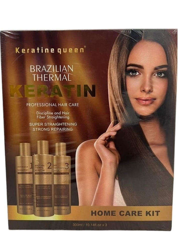 Set Of Three Pieces Shampoo And Keratin And Mask Brazilian Thermal Keratine