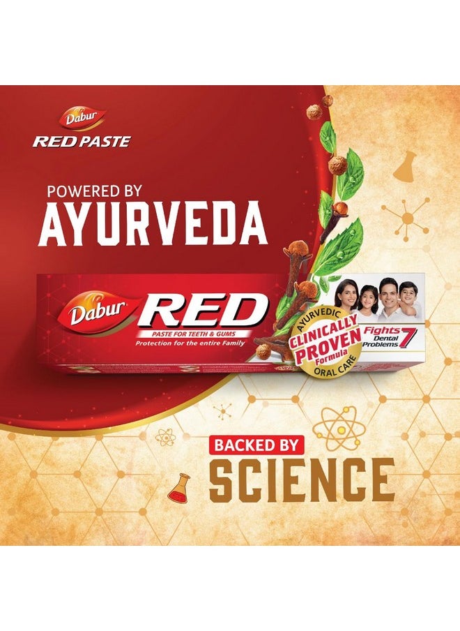 Red Toothpaste - 800G(200Gx4) |Fluoride Free | Helps In Bad Breath Treatment, Cavity Protection, Plaque Removal | For Whole Mouth Health | Power Of 13 Potent Ayurvedic Herbs