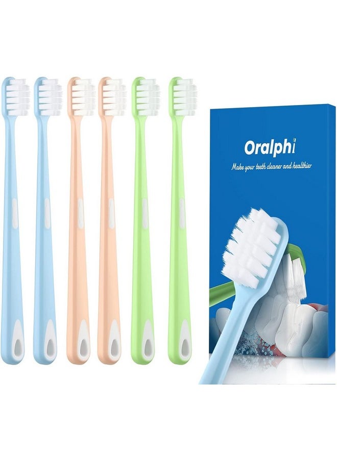 Extra Soft Toothbrush For Sensitive Gums, Compact Head Soft Bristle Toothbrush With 10000 Soft Flossing Micro Nano Bristles For Adults, Pregnant Women, Elderly, Braces