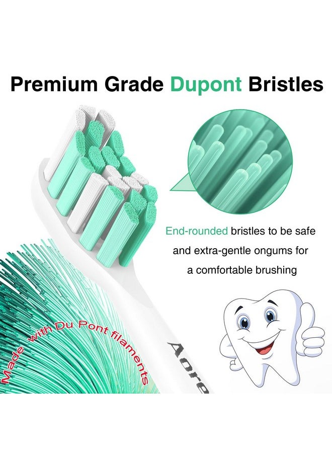 Toothbrush Replacement Heads For Philips Sonicare - Compatible With Sonicare 4100 Protectiveclean C2 & Phillips Click- On Electric Toothbrush