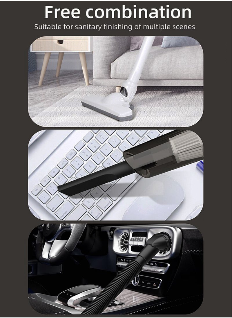 Handheld Cordless Vacuum Cleaner Portable HEPA Filter Super Suction Car Vacuum Cleaner Ultra Light USB Rechargeable with 3 Random Mode Switch Suitable for Car Floor home Sofa Carpet Bed Hoover