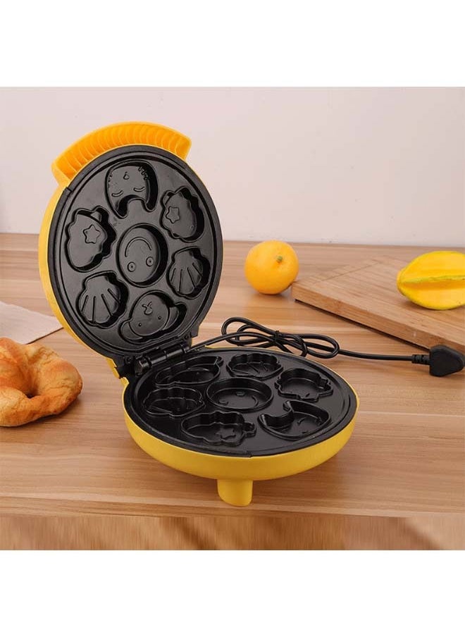 Mini Cake Maker 7 Pieces Home Master,Double-sided heating electric baking pan automatic household multi-function cartoon cake maker waffle maker