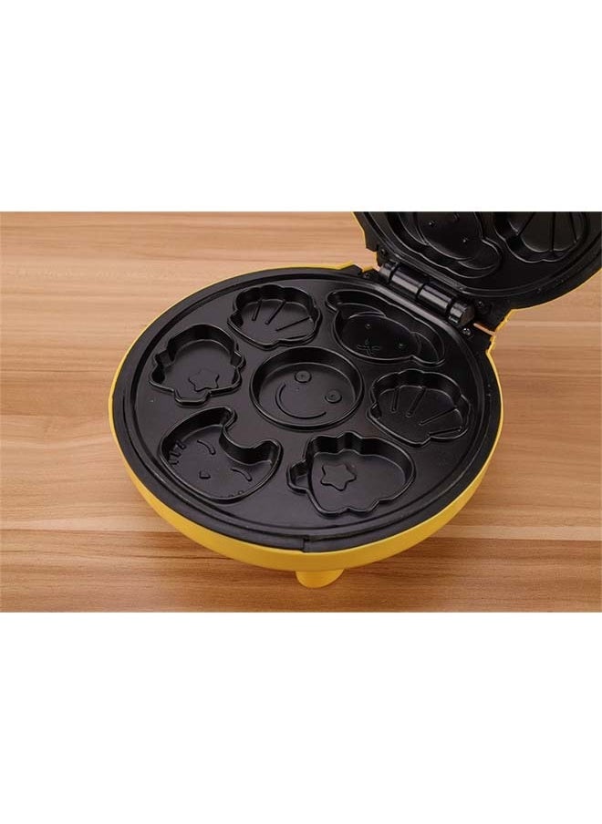 Mini Cake Maker 7 Pieces Home Master,Double-sided heating electric baking pan automatic household multi-function cartoon cake maker waffle maker