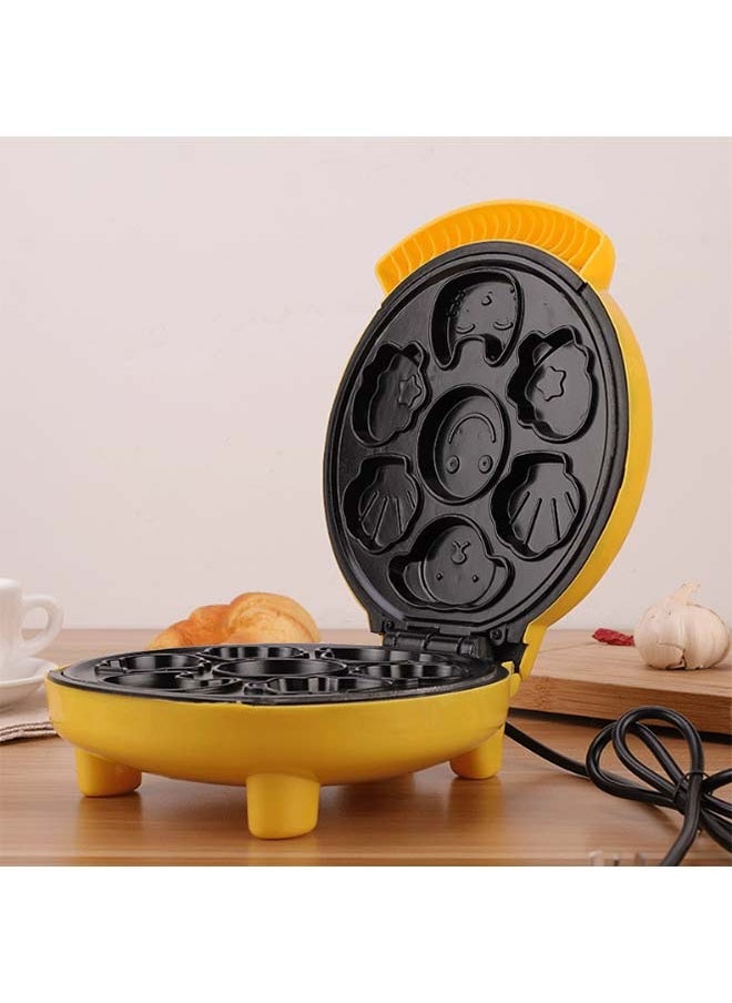 Mini Cake Maker 7 Pieces Home Master,Double-sided heating electric baking pan automatic household multi-function cartoon cake maker waffle maker