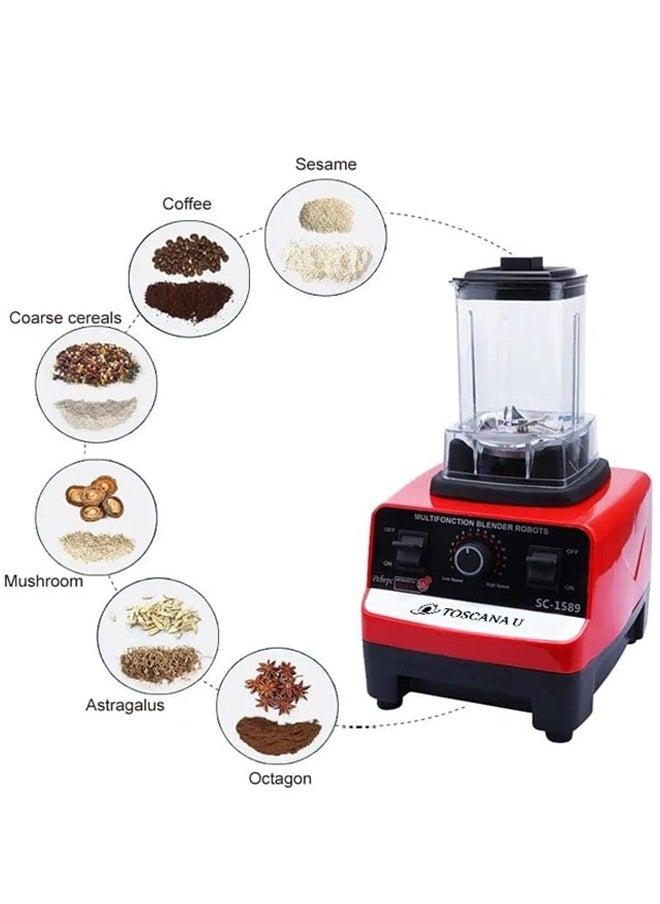 2L Adjustable Electric Blender with Grain Grinder Multifunctional Grain Grinder