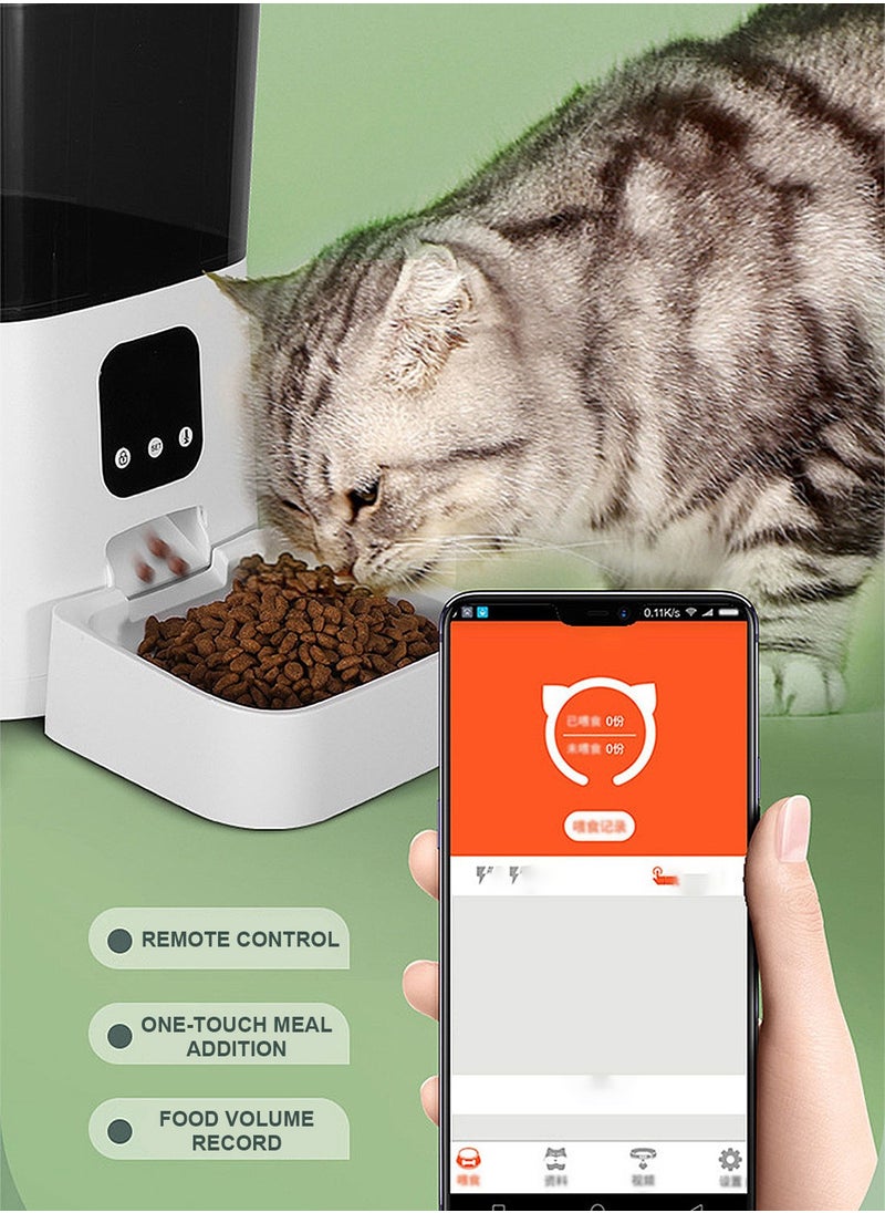 Automatic Cat Feeder Automatic Dry Food Dispenser Automatic Pet Feeder Pet Food Dispenser for Cat & Small Dog