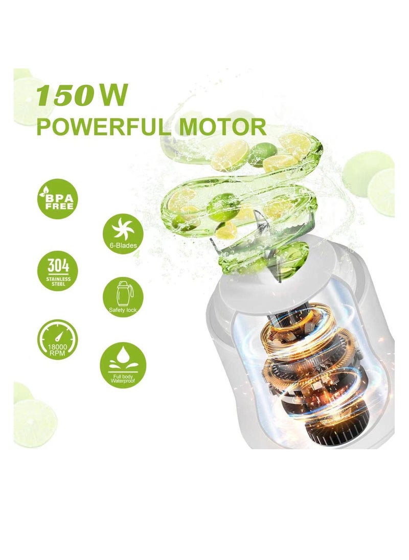 Portable Blender 600ML Electric Juicer Fruit Mixers 4000mAh USB Rechargeable Smoothie Mini Blender Personal Juicer