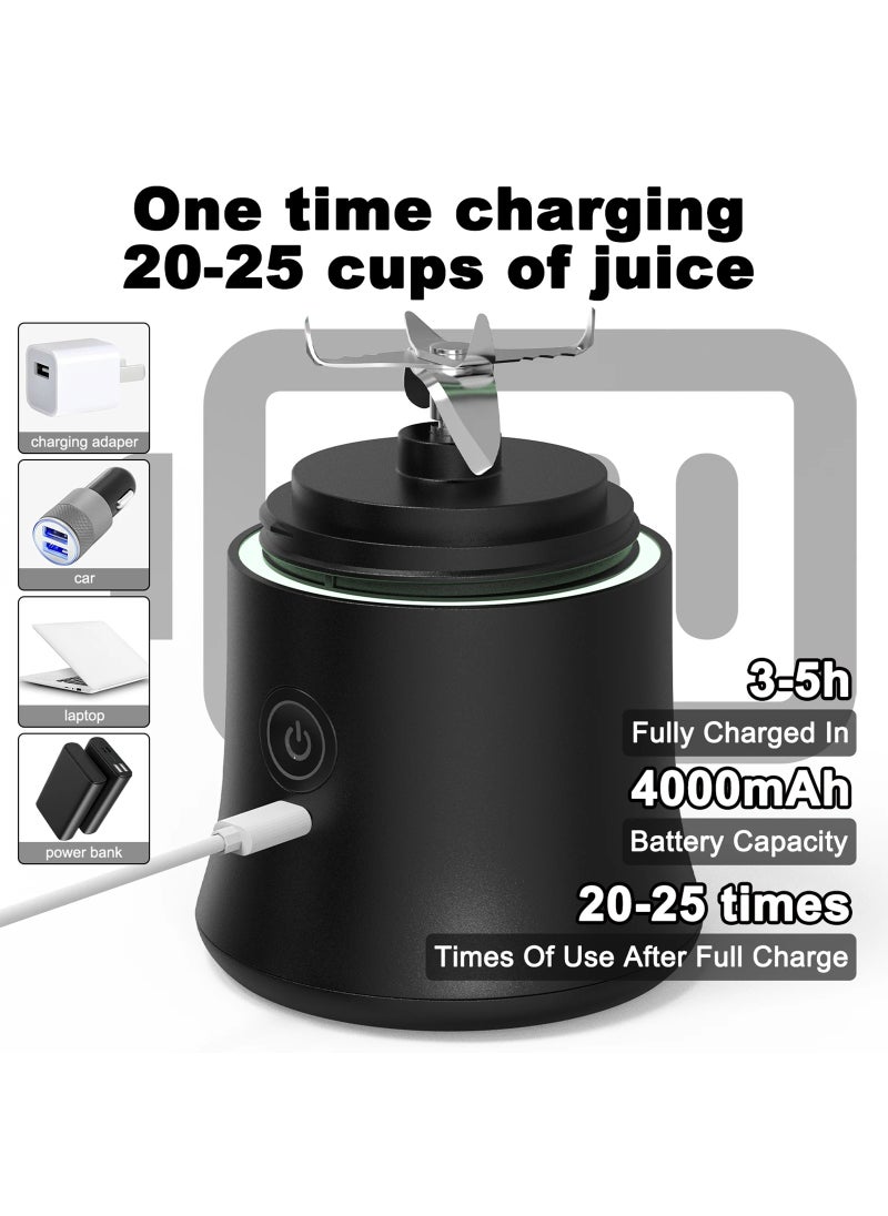 Portable Blender 600ML Electric Juicer Fruit Mixers 4000mAh USB Rechargeable Smoothie Mini Blender Personal Juicer