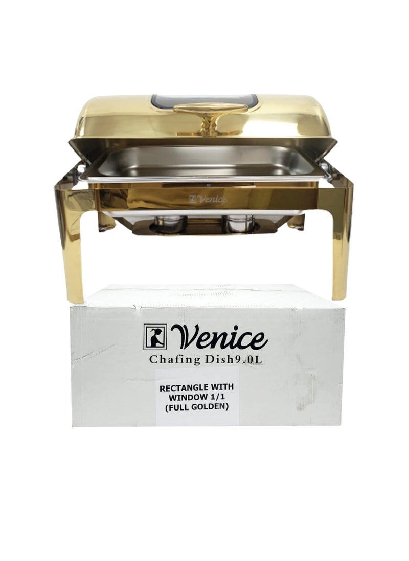 Roll Top Chafing Dish  With Window 9 Ltr